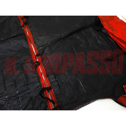 FODERE COPRI SEDILI ANTERIORI POSTERIORI FIAT NUOVA 500 F L PELLE ROSSA DIFETTO