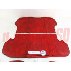 FODERE COPRI SEDILI ANTERIORI POSTERIORI FIAT NUOVA 500 F L PELLE ROSSA NOS