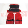 FODERE COPRI SEDILI ANTERIORI POSTERIORI FIAT NUOVA 500 F L PELLE ROSSA NOS