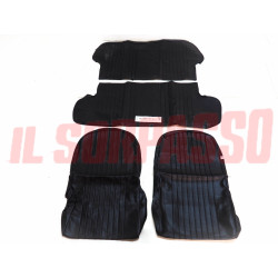 FODERE COPRI SEDILI ANTERIORI POSTERIORI FIAT NUOVA 500 F L PELLE NERE NOS