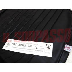 FODERE COPRI SEDILI ANTERIORI POSTERIORI FIAT NUOVA 500 F L PELLE NERE NOS