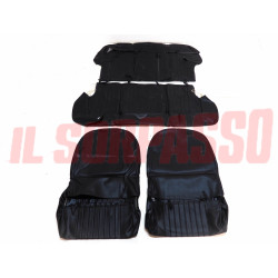 FODERE COPRI SEDILI ANTERIORI POSTERIORI FIAT NUOVA 500 F L PELLE NERE NOS