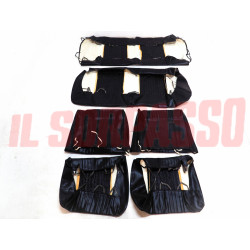 FODERE COPRI SEDILI ANTERIORI POSTERIORI FIAT 128 2 PORTE - RALLY IN PELLE NERA