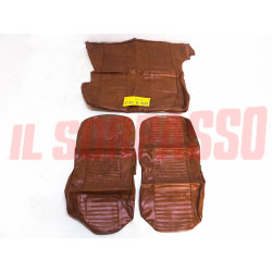 FODERE COPRI SEDILI ANTERIORI POSTERIORI FIAT NUOVA 500 N D PELLE MARRONE NOS