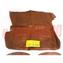 FODERE COPRI SEDILI ANTERIORI POSTERIORI FIAT NUOVA 500 N D PELLE MARRONE NOS