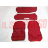 FODERE COPRI SEDILI ANTERIORI + POSTERIORI FIAT 850 BERLINA SPECIAL ROSSE NOS