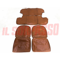 FODERE COPRI SEDILI ANTERIORI POSTERIORI FIAT 850 SPECIAL MARRONI ORIGINALE NOS