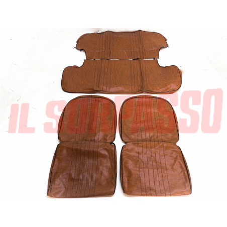 FODERE COPRI SEDILI ANTERIORI POSTERIORI FIAT 850 SPECIAL MARRONI ORIGINALE NOS