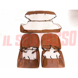 FODERE COPRI SEDILI ANTERIORI POSTERIORI FIAT 850 SPECIAL MARRONI ORIGINALE NOS
