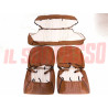 FODERE COPRI SEDILI ANTERIORI POSTERIORI FIAT 850 SPECIAL MARRONI ORIGINALE NOS