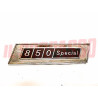 SCRITTA  FREGIO CRUSCOTTO FIAT 850 SPECIAL IN ALLUMINIO ORIGINALE