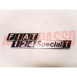 SCRITTA COFANO POSTERIORE FIAT 124 SPECIAL T TI ORIGINALE