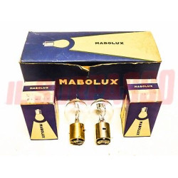 COPPIA LAMPADINE ORIGINALI MABOLUX AUTO CAMION TRATTORE 6 VOLT 40/35 WATT