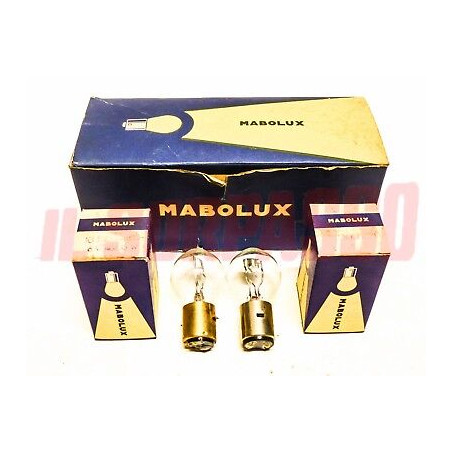 COPPIA LAMPADINE ORIGINALI MABOLUX AUTO CAMION TRATTORE 6 VOLT 40/35 WATT