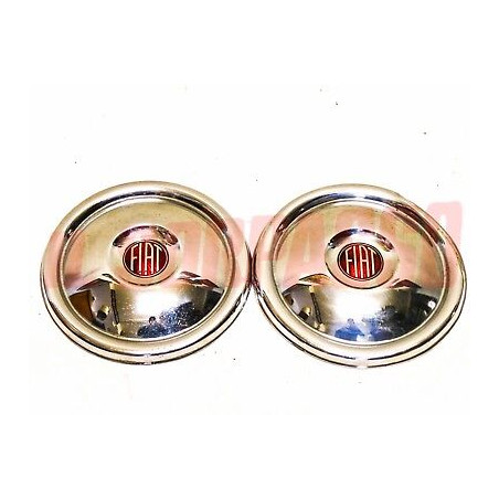 COPPE RUOTA BORCHIE CERCHI 2 PZ FIAT 600 E - 850 BERLINA  FUORI SERIE ACCESSORI